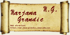 Marjana Grandić vizit kartica